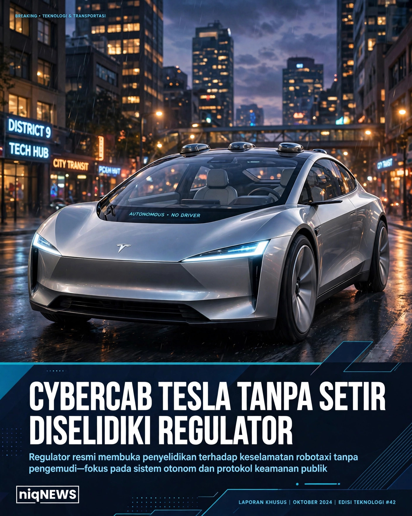 Cybercab Tesla tanpa setir turun ke jalan Austin, langsung diselidiki regulator keselamatan AS