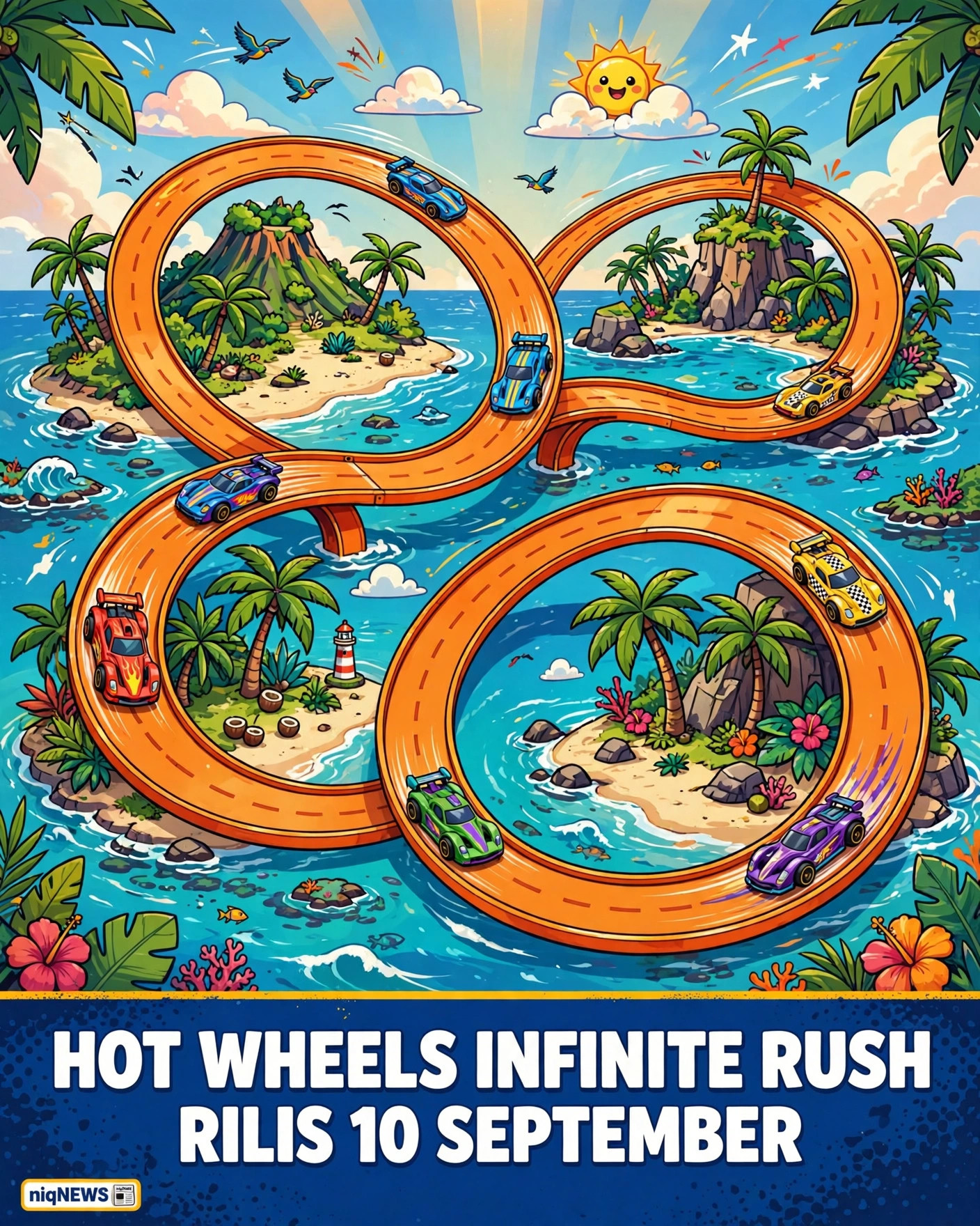 Hot Wheels Infinite Rush rilis 10 September, balapan dunia terbuka di empat pulau