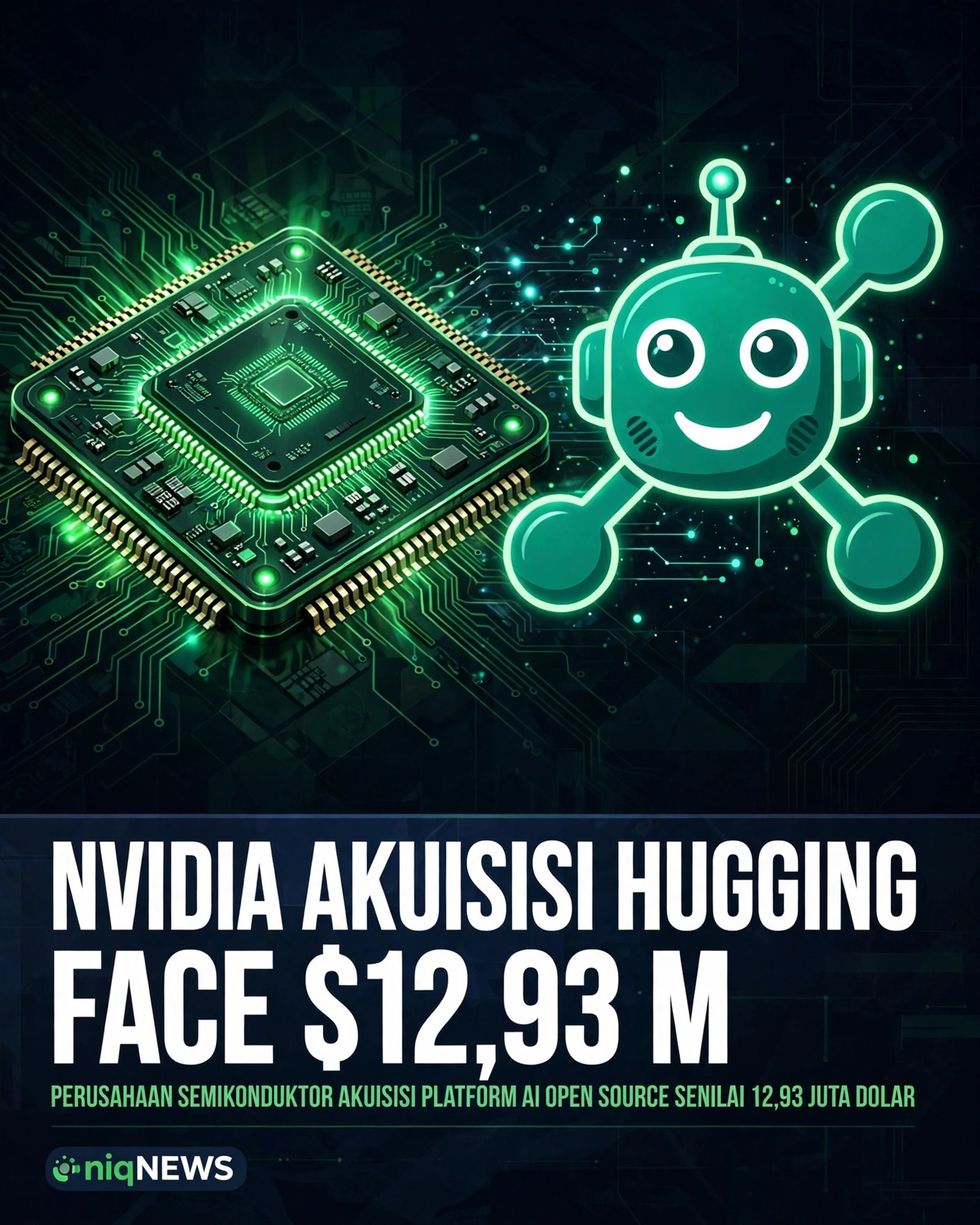 Nvidia akuisisi Hugging Face 12,93 miliar dolar, akuisisi terbesarnya