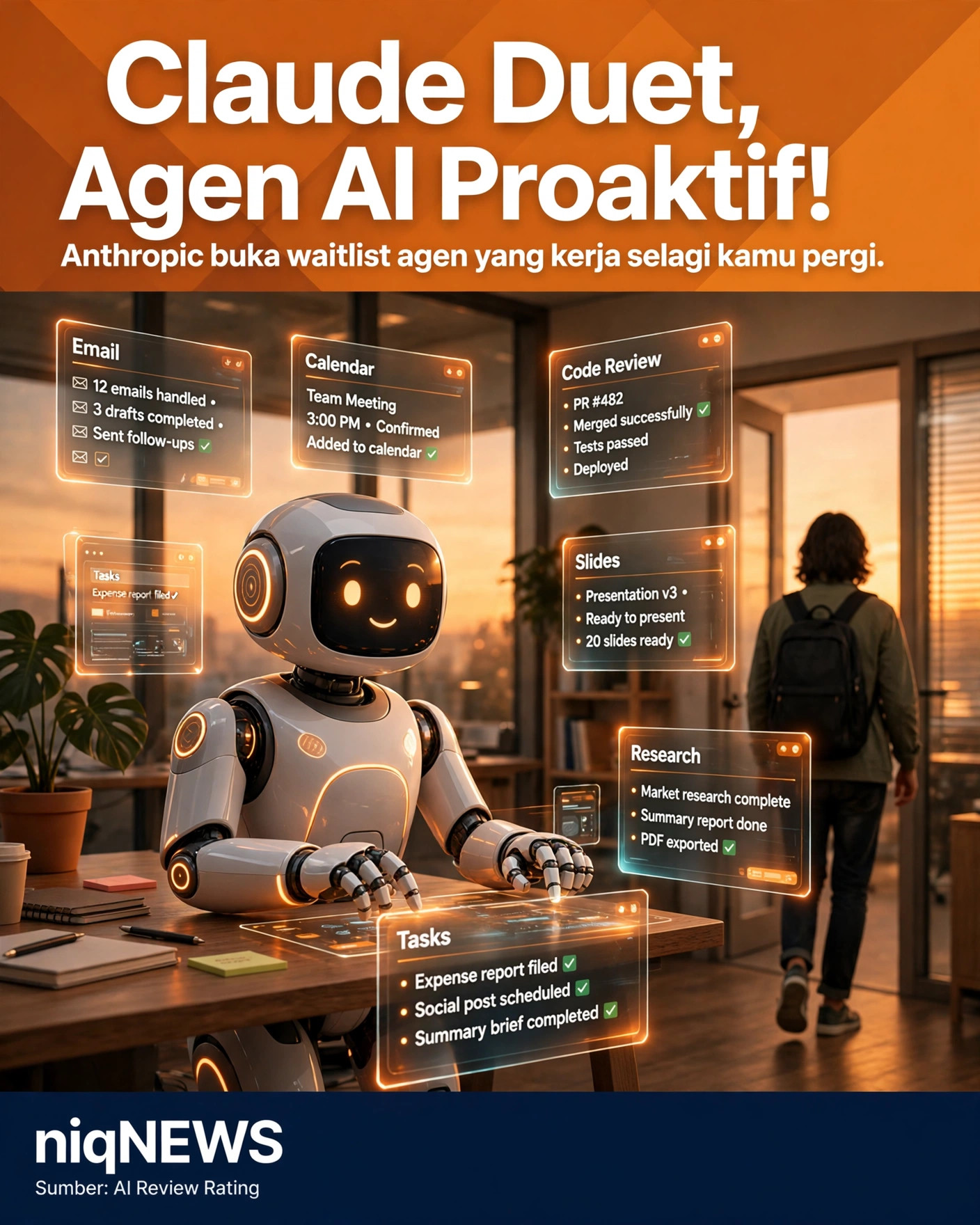 Anthropic buka waitlist Claude Duet, agen proaktif berbasis Opus 5.5