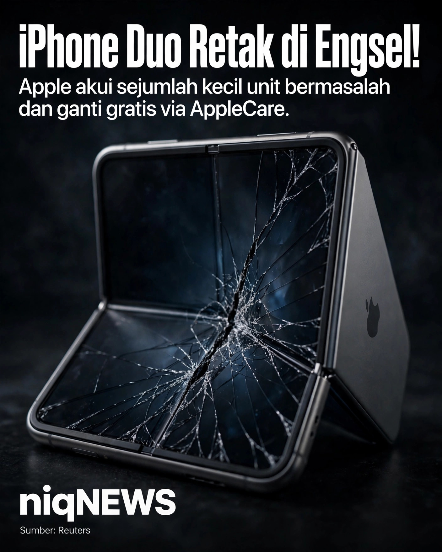 Apple akui layar dalam iPhone Duo retak, unit bermasalah diganti gratis