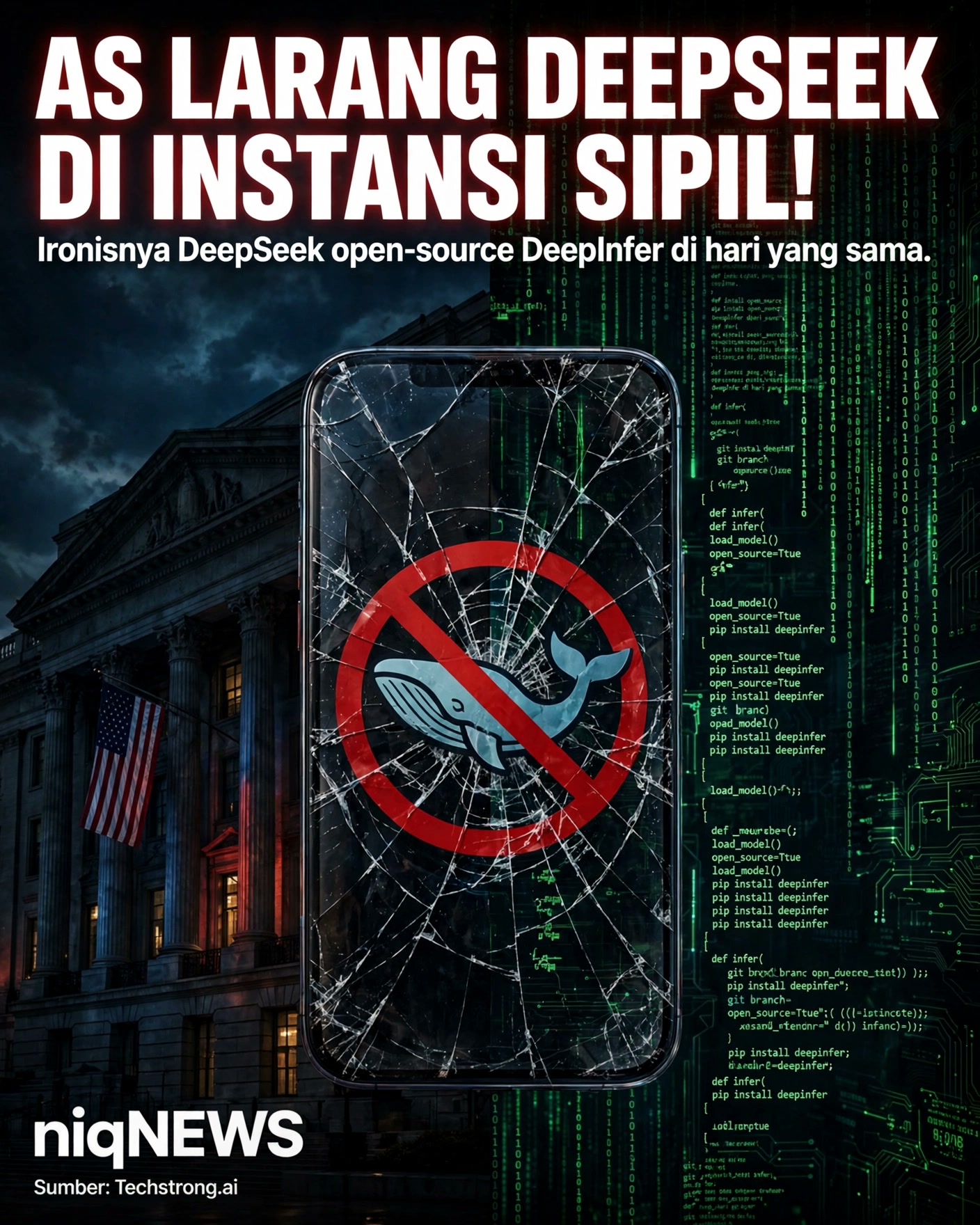 AS larang DeepSeek di instansi sipil; DeepSeek open-source-kan DeepInfer