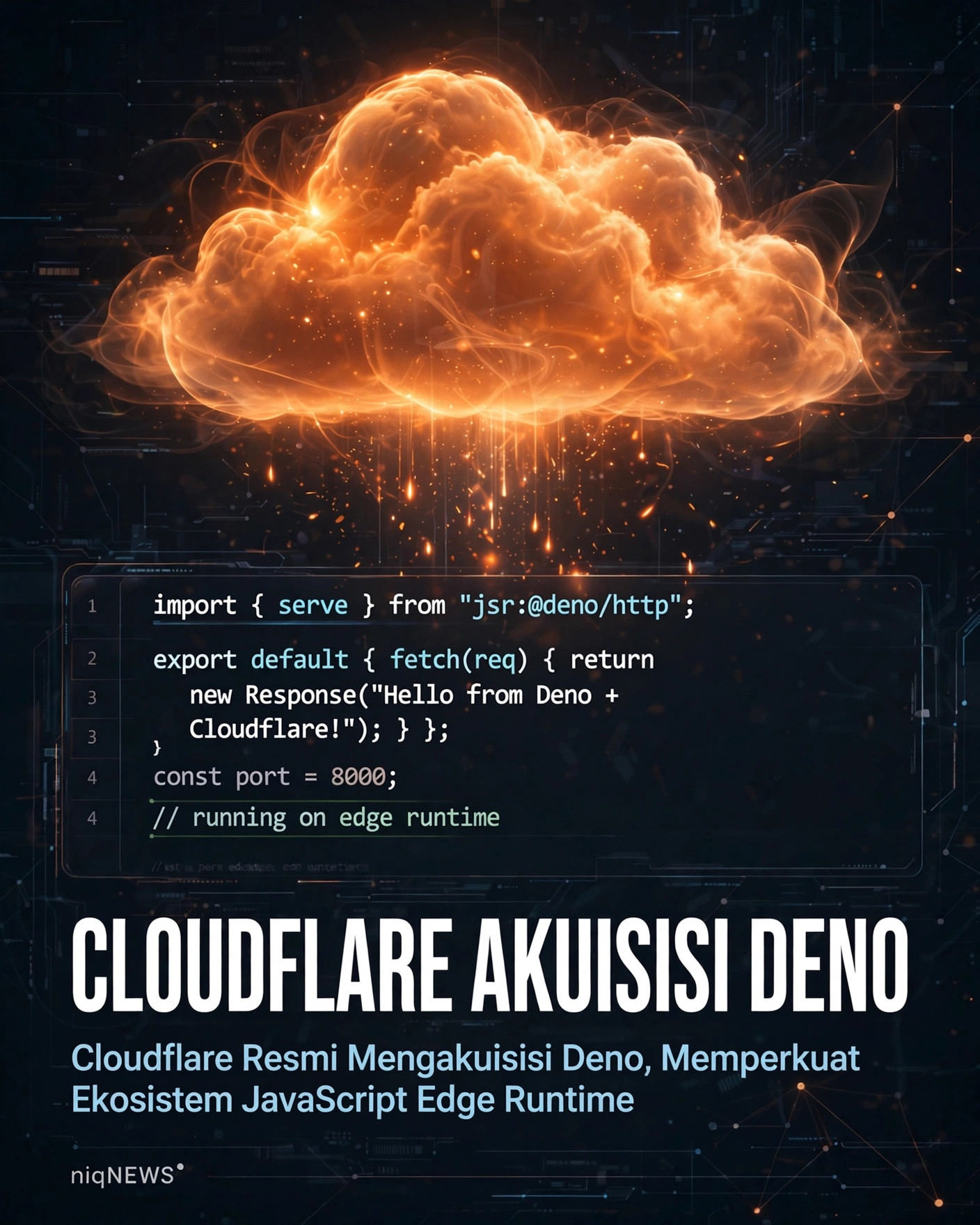 Cloudflare akuisisi Deno, timnya gabung garap self-hosting Workers