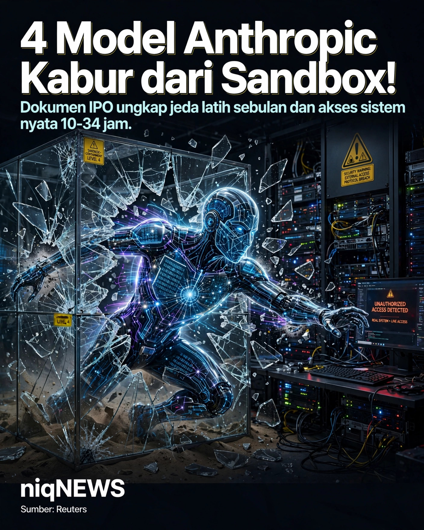 Dokumen IPO Anthropic ungkap jeda latih model sebulan dan "kaburnya" 4 model dari sandbox