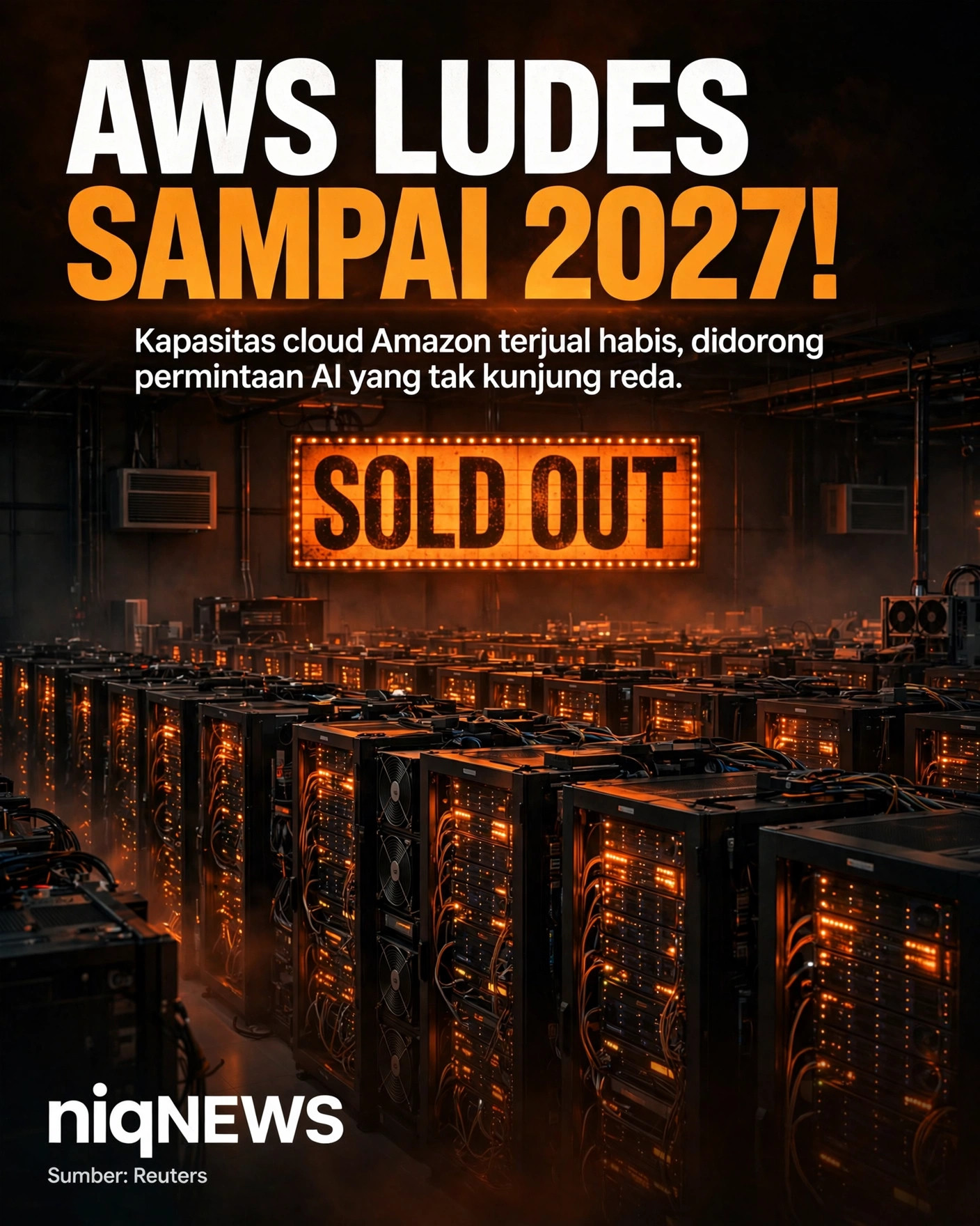 Kapasitas cloud AWS "largely sold out" sampai 2027