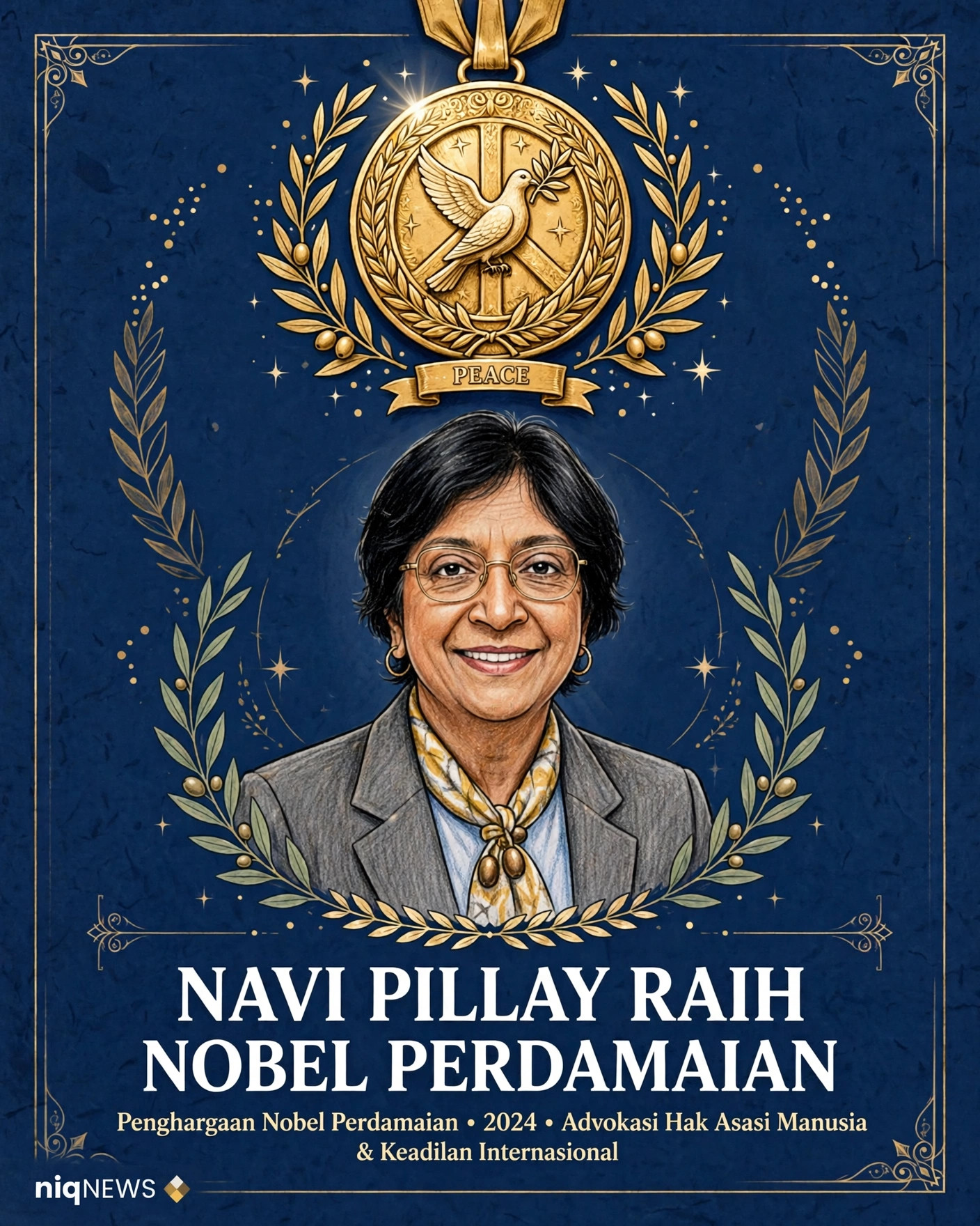 Navi Pillay raih Nobel Perdamaian 2026 di tengah konflik yang memanas