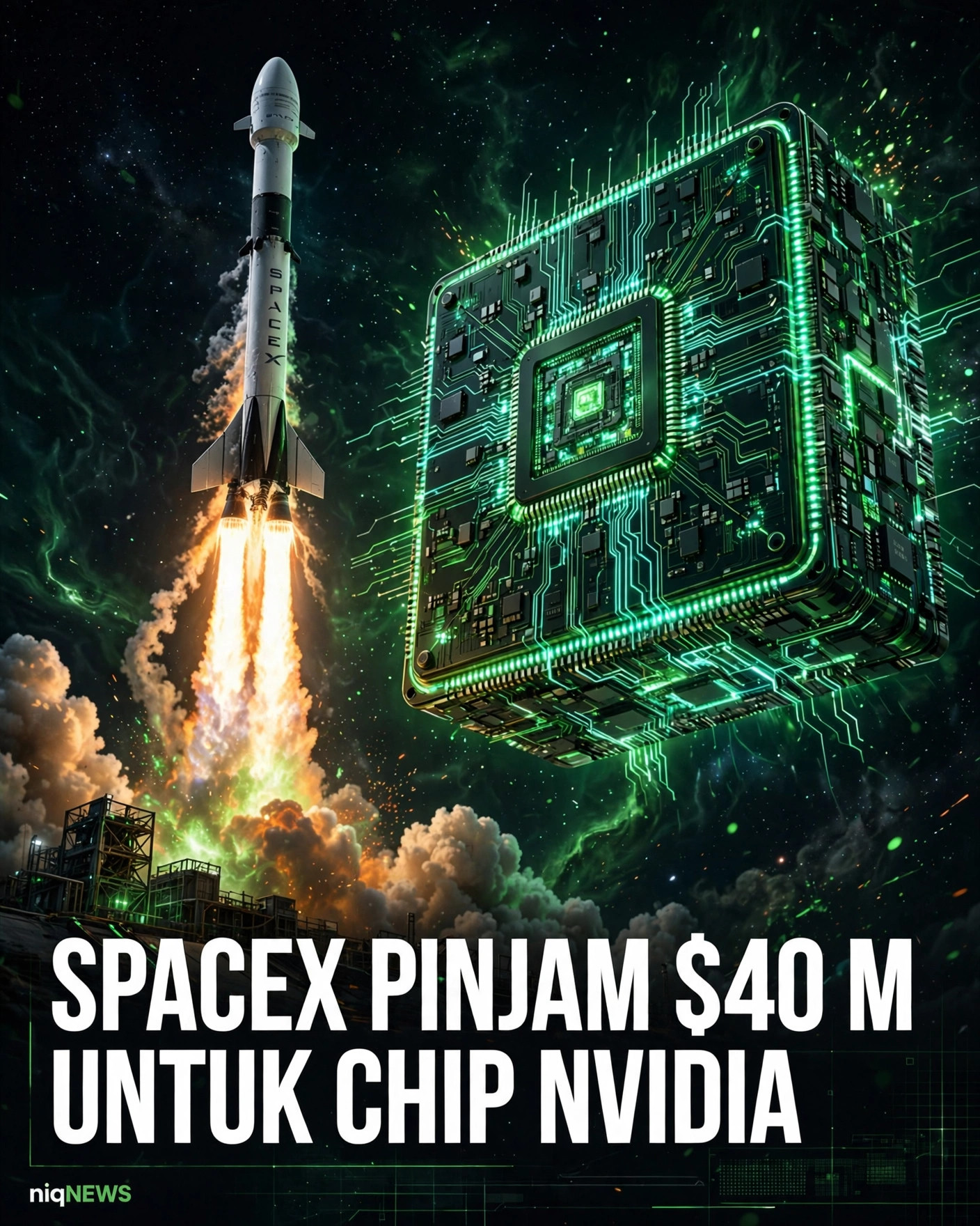 SpaceX dikabarkan pinjam $40 miliar untuk borong chip Nvidia