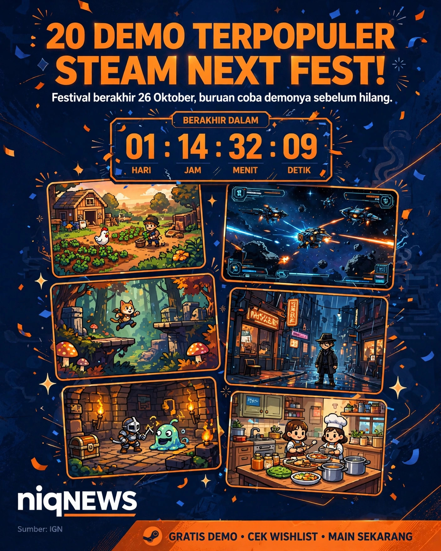 Steam Next Fest: 20 demo terpopuler diumumkan, festival berakhir 26 Oktober